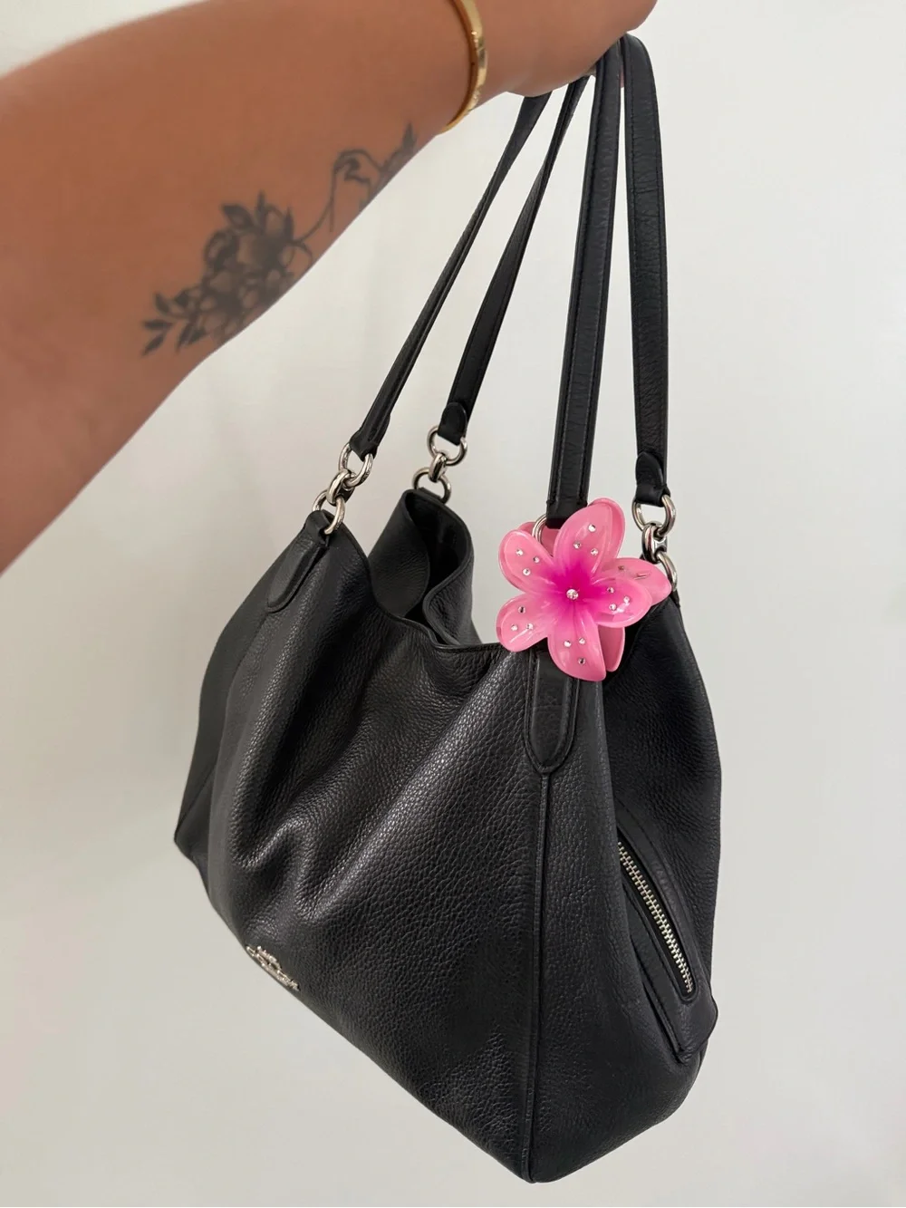 Coach Black Leather Shoulder Bag